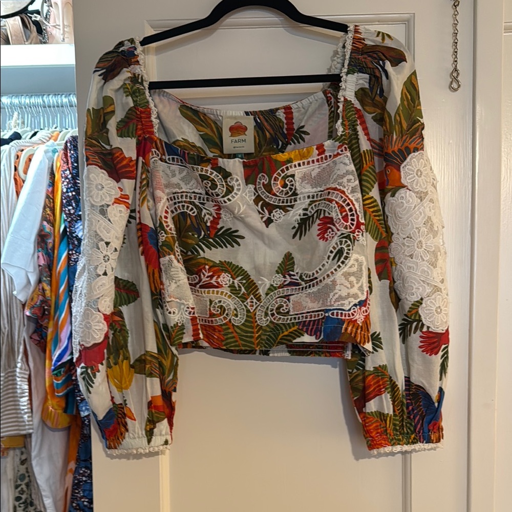 Farm Rio Women's Multicolor Floral Top